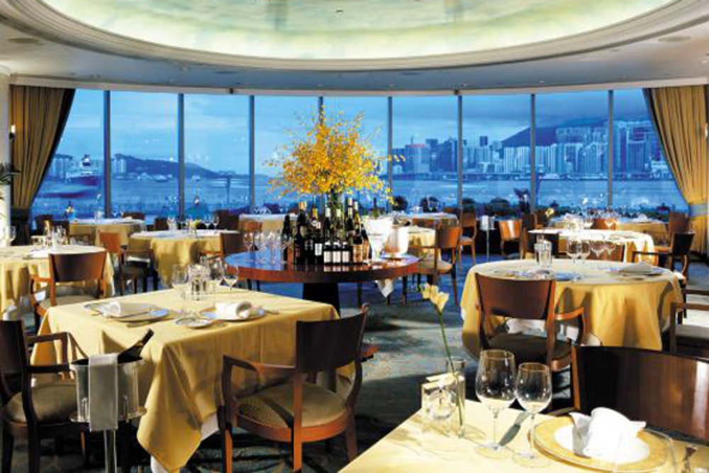 Harbour Grill restaurant interior with large windows