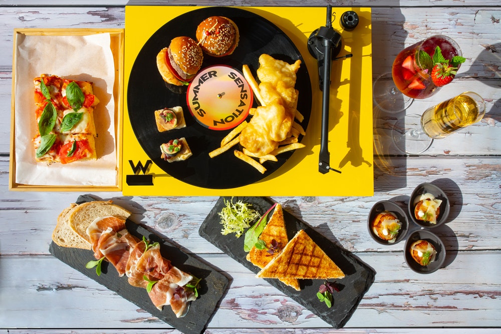 Kitchen restaurant brunch small plates flat lay